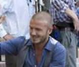 David Beckham sur le tournage de la publicité
