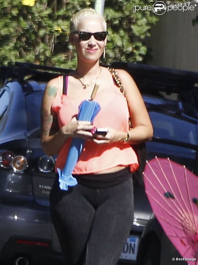 Amber Rose enceinte, à Los Angeles le 2 septembre 2012