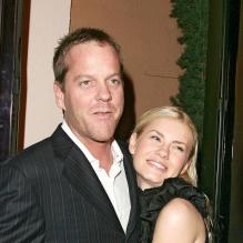 Les stars de 24 heures chrono, Kiefer Sutherland et Elisha Cuthbert, à Los Angeles, le 7 janvier 2006.