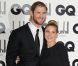 Chris Hemsworth, Révélation Internationale de l'Année, bénéficiait du soutien de sa femme Elsa Pataky lors des The GQ Men of the Year Awards 2012. Londres, le 4 septembre 2012.