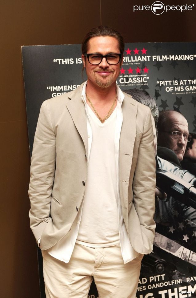 Brad Pitt, fringant, lors de l'avant-première du film Cogan : Killing Them Softly à Londres le 6 septembre 2012