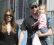 Christian Bale, sa femme Sandra et leur fille, en 2008