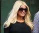 Jessica Simpson, tout sourire après avoir déjeuné au Cafe Fiorello avec son fiancé Eric Johnson. New York, le 10 septembre 2012.