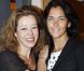 Charlotte Kady et Cristiana Reali à la première de la pièce  Anne Frank  au Théâtre Rive Gauche à Paris, le 11 septembre 2012.