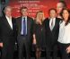 Alain Delon, Jérôme Cahuzac, Michel Drucker et son épouse Dany, Anouchka Delon à la première de la pièce  Anne Frank  au Théâtre Rive Gauche à Paris, le 11 septembre 2012.