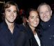 Anouchka Delon, son compagnon Julien Dereins et Francis Huster à la première de la pièce  Anne Frank  au Théâtre Rive Gauche à Paris, le 11 septembre 2012.