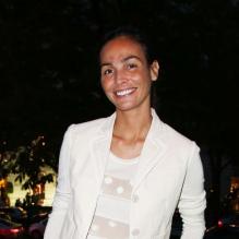 Inés Sastre lors de la soirée des Vendanges Montaigne, à Paris, le 11 septembre 2012, à la boutique Porthault.