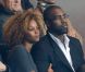 Teddy Riner et sa compagne Luthna lors du match du Paris Saint-Germain face à Toulouse (2-0) le 14 septembre 2012 à Paris