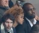 Teddy Riner et sa compagne Luthna lors du match du Paris Saint-Germain face à Toulouse (2-0) le 14 septembre 2012 à Paris