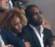 Teddy Riner et sa compagne Luthna lors du match du Paris Saint-Germain face à Toulouse (2-0) le 14 septembre 2012 à Paris