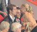 Tatiana Golovin, Richard Gasquet et Patrick Bruel lors du match du Paris Saint-Germain face à Toulouse (2-0) le 14 septembre 2012 à Paris