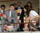 Visite du musée national de sculpture du Brésil de São Paulo, dit MUBE, le 18 septembre 2012. La princesse Mary et le prince Frederik de Danemark étaient en visite officielle au Brésil du 16 au 21 septembre 2012