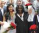 Whoopi Goldberg et toute la troupe à la première de  Sister Act  au Théâtre Mogador, à Paris, le 20 septembre 2012.