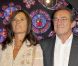 Nathalie Marquay et Jean-Pierre Pernaut à la première de  Sister Act  au Théâtre Mogador, à Paris, le 20 septembre 2012.