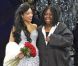 Whoopi Goldberg et Kania à la première de  Sister Act  au Théâtre Mogador, à Paris, le 20 septembre 2012.