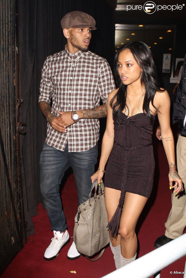 Chris Brown et sa petite amie Karrueche Tran à Los Angeles, le 29 août 2012.