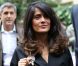 Salma Hayek à son arrivée au défilé Balenciaga printemps-été 2013. Paris, le 27 septembre 2012.