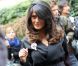 Salma Hayek à son arrivée au défilé Balenciaga printemps-été 2013. Paris, le 27 septembre 2012.
