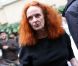 Grace Coddington arrive au défilé Balenciaga printemps-été 2013. Paris, le 27 septembre 2012.