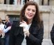 La ravissante Chiara Mastroianni arrive au défilé Balenciaga printemps-été 2013 à Paris. Le 27 septembre 2012.