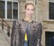 Alexandra Golovanoff arrive au défilé Balenciaga printemps-été 2013. Paris, le 27 septembre 2012.
