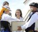 Le prince Felipe et la princesse Letizia d'Espagne en visite sur l'île de La Gomera, dans les Canaries, le 27 septembre 2012 à l'occasion de la Journée mondiale du tourisme.
