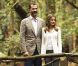 Le prince Felipe et la princesse Letizia d'Espagne en visite au Parc national de Garanojay sur l'île de La Gomera, dans les Canaries, le 27 septembre 2012 à l'occasion de la Journée mondiale du tourisme.