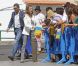 La princesse Letizia et le prince Felipe d'Espagne en déplacement sur l'île de La Gomera, dans les Canaries, le 27 septembre 2012 à l'occasion de la Journée mondiale du tourisme.