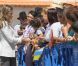 La princesse Letizia et le prince Felipe d'Espagne en déplacement sur l'île de La Gomera, dans les Canaries, le 27 septembre 2012 à l'occasion de la Journée mondiale du tourisme.