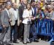 La princesse Letizia et le prince Felipe d'Espagne en déplacement sur l'île de La Gomera, dans les Canaries, le 27 septembre 2012 à l'occasion de la Journée mondiale du tourisme.