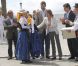La princesse Letizia et le prince Felipe d'Espagne en déplacement sur l'île de La Gomera, dans les Canaries, le 27 septembre 2012 à l'occasion de la Journée mondiale du tourisme.
