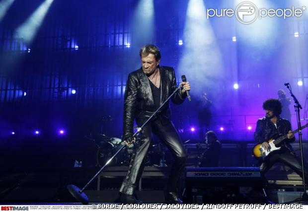 Johnny Hallyday en concert au Stade de France, le 17 juin 2012.