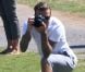 Exclusif - Appareil photo en main, David Beckham joue les paparazzi et se charge d'immortaliser ses fils Romeo et Cruz pendant leur match de foot. Los Angeles, le 23 septembre 2012.