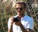 Exclusif - Appareil photo en main, David Beckham joue les paparazzi et se charge d'immortaliser ses fils Romeo et Cruz pendant leur match de foot. Los Angeles, le 23 septembre 2012.