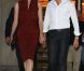 La princesse Charlene de Monaco avec le directeur artistique Albert Kriemler après le défilé Akris printemps/été 2013 lors de la Fashion Week de Paris, le 30 septembre 2012 au Palais de Chaillot