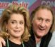  Catherine Deneuve et Gérard Depardieu lors de l'avant première de  Astérix et Obelix : Au service de Sa Majesté , à Berlin, le 1er octobre 2012. 