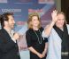 Edouard Baer, Catherine Deneuve et Gérard Depardieu lors de l'avant première de  Astérix et Obelix : Au service de Sa Majesté , à Berlin, le 1er octobre 2012.
