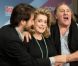 Les acteurs Edouard Baer, Catherine Deneuve et Gérard Depardieu lors de l'avant première de  Astérix et Obelix : Au service de Sa Majesté , à Berlin, le 1er octobre 2012.