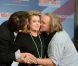Edouard Baer, Catherine Deneuve et Gérard Depardieu lors de l'avant première de  Astérix et Obelix : Au service de Sa Majesté , à Berlin, le 1er octobre 2012.