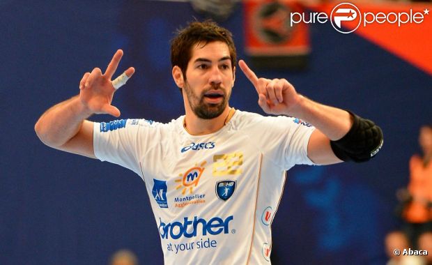 Nikola Karabatic lors du match de handball entre le Paris Saint-Germain et Montpellier le 30 septembre 2012 à Paris