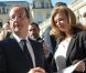 Valérie Trierweiler et François Hollande à l'Elysée pour les Journées du patrimoine, le 16 septembre 2012.