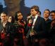 Audrey Pulvar avec son compagnon Arnaud Montebourg à la Bellevilloise au soir des primaires socialistes en octobre 2011