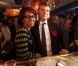 Audrey Pulvar avec son compagnon Arnaud Montebourg à la Bellevilloise au soir des primaires socialistes en octobre 2011