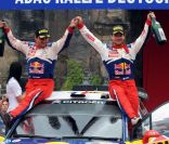Sébastien Loeb et son copilote Daniel Elena le 22 août 2010 en Allemagne
