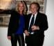 Géraldine Danon et Michel Rocard au vernissage de l'exposition D'un pôle à l'autre à Paris, le 1er octobre 2012.