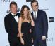 Kevin Huvane, Sarah Jessica Parker, Kenneth Cole à la soirée de gala de l'amfAR à Los Angeles le 11 octobre 2012.