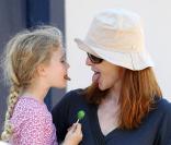 Marcia Cross : Tendres grimaces et sucreries avec sa fille Eden