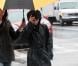 Vanessa Paradis se protège de la pluie, le 24 octobre 2012 à New York.
