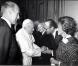 Le pape Jean-Paul II avec Jacques Chirac et Valéry Giscard d'Estaing en 1980
