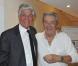 Alain Delon rencontre le PDG de Publicis Maurice Levy, le mardi 30 octobre 2012 au Drugstore Publicis à Paris.